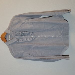 OLD NAVY Striped Ruffled Button Up Shirt M